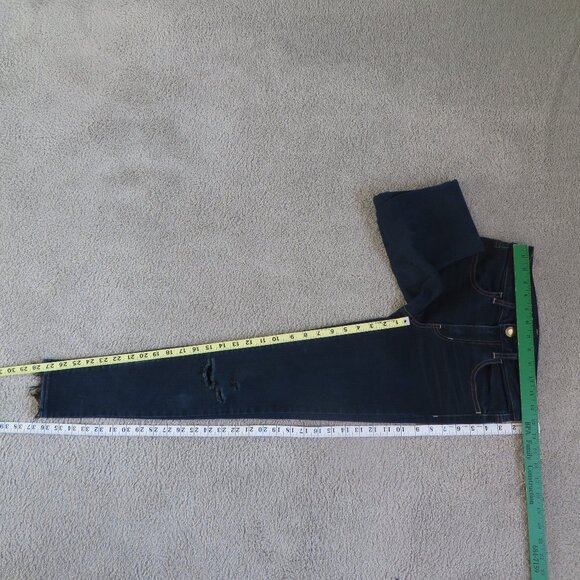 AE Womens Ripped High-Waisted Jegging cropped Jean Size 2 Blue Aeo Denim stretch - Picture 10 of 10